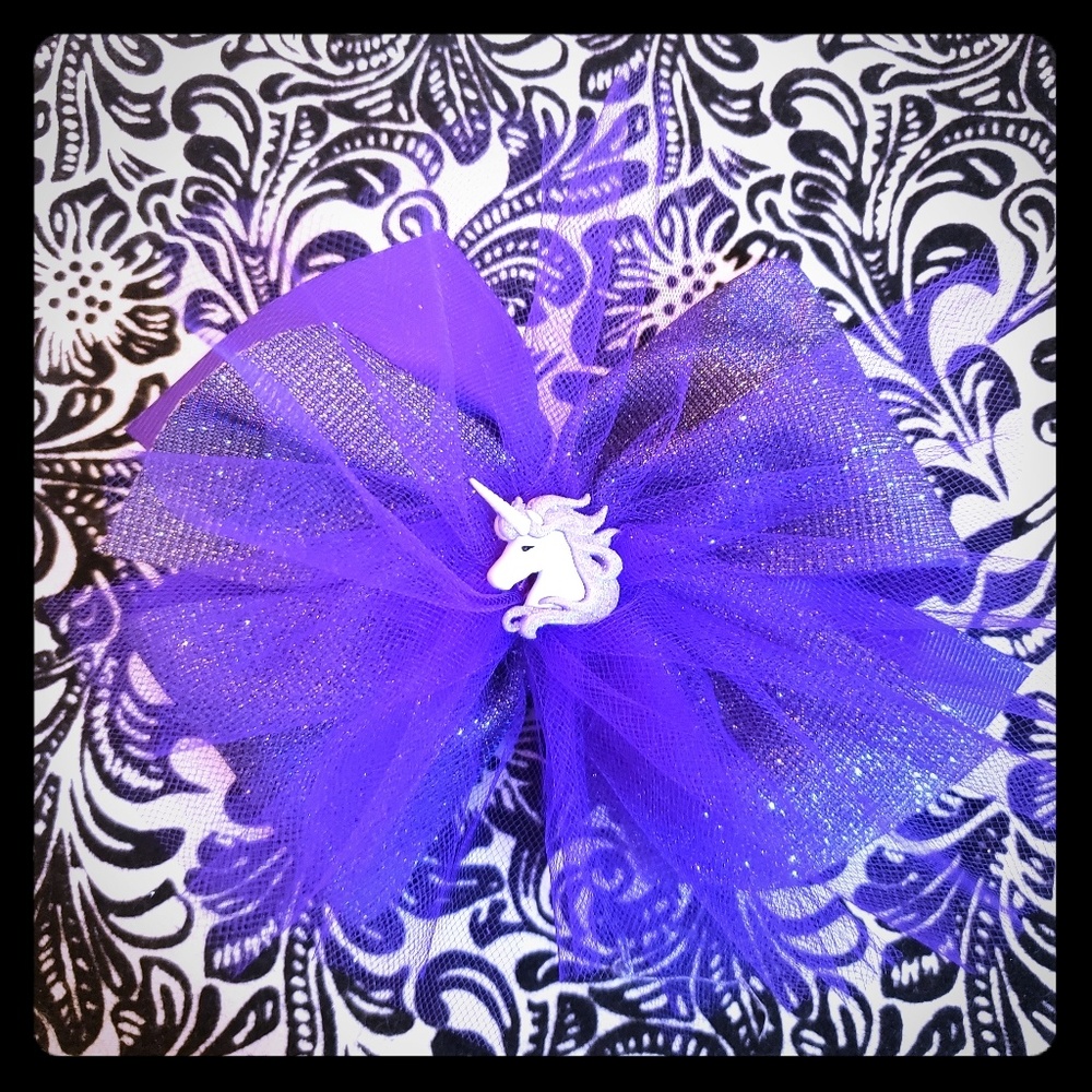 Unicorn hair bow